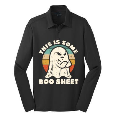 This Is Some Boo Sheet Funny Halloween Costumes Men Women Silk Touch Performance Long Sleeve Polo