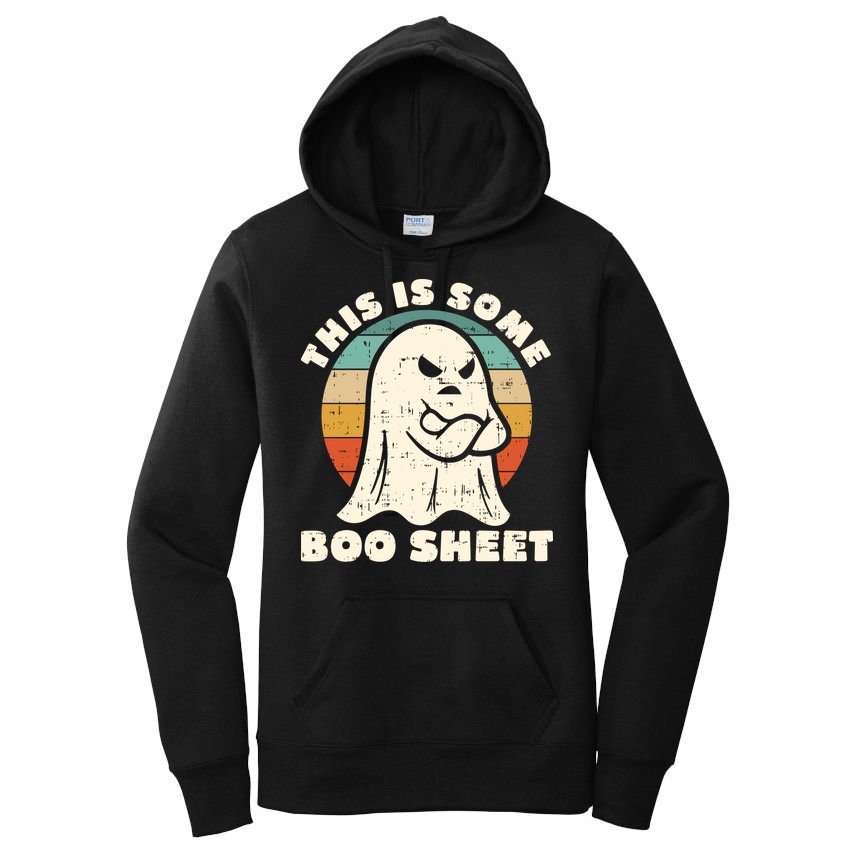 This Is Some Boo Sheet Funny Halloween Costumes Men Women Women's Pullover Hoodie