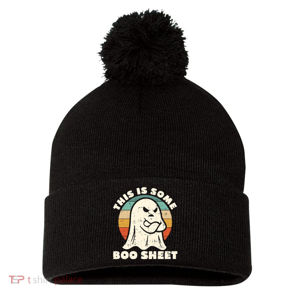 This Is Some Boo Sheet Funny Halloween Costumes Men Women Pom Pom 12in Knit Beanie