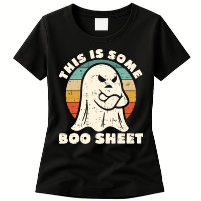 This Is Some Boo Sheet Funny Halloween Costumes Men Women Womens T-Shirt