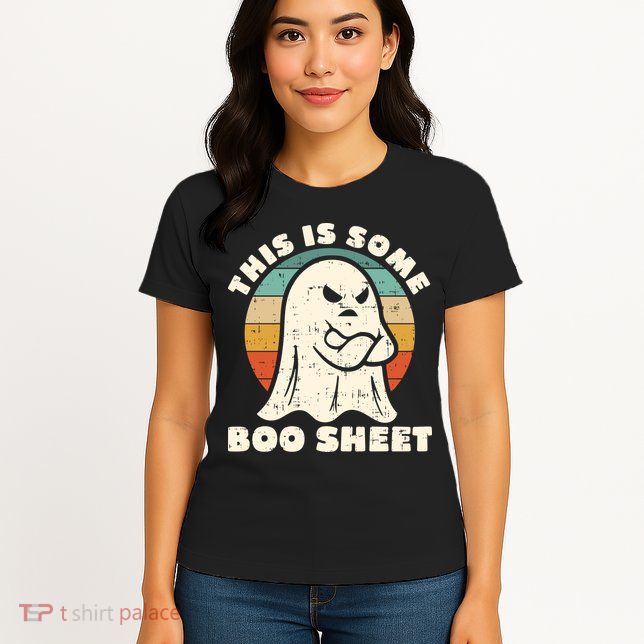 This Is Some Boo Sheet Funny Halloween Costumes Men Women Womens T-Shirt