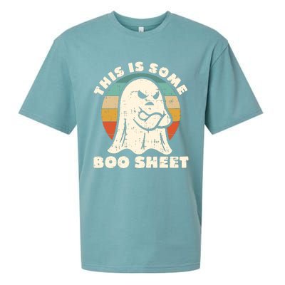 This Is Some Boo Sheet Funny Halloween Costumes Men Women Sueded Cloud Jersey T-Shirt