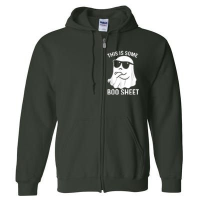 This Is Some Boo Sheet Ghost Halloween Full Zip Hoodie