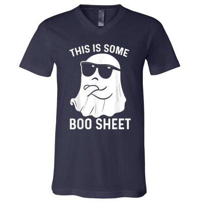 This Is Some Boo Sheet Ghost Halloween V-Neck T-Shirt