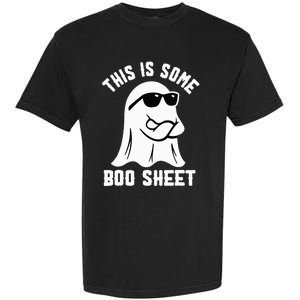 This Is Some Boo Sheet Ghost Retro Halloween Costume Garment-Dyed Heavyweight T-Shirt