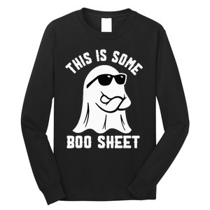 This Is Some Boo Sheet Ghost Retro Halloween Costume Long Sleeve Shirt