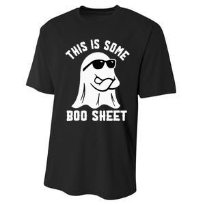 This Is Some Boo Sheet Ghost Retro Halloween Costume Performance Sprint T-Shirt