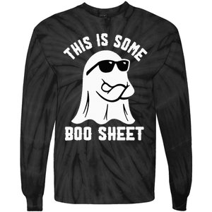 This Is Some Boo Sheet Ghost Retro Halloween Costume Tie-Dye Long Sleeve Shirt