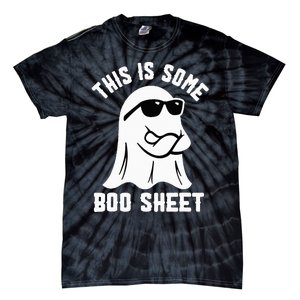 This Is Some Boo Sheet Ghost Retro Halloween Costume Tie-Dye T-Shirt