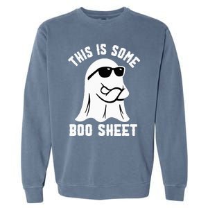 This Is Some Boo Sheet Ghost Retro Halloween Costume Garment-Dyed Sweatshirt