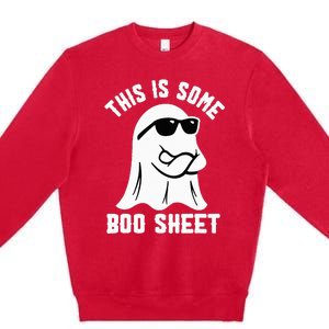 This Is Some Boo Sheet Ghost Retro Halloween Costume Premium Crewneck Sweatshirt