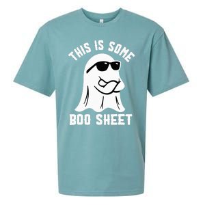 This Is Some Boo Sheet Ghost Retro Halloween Costume Sueded Cloud Jersey T-Shirt