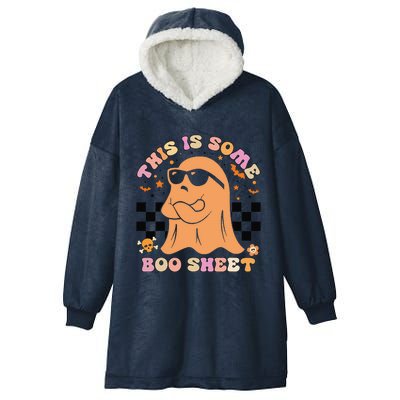 This Is Some Boo Sheet Ghost Retro Halloween Funny Halloween Hooded Wearable Blanket