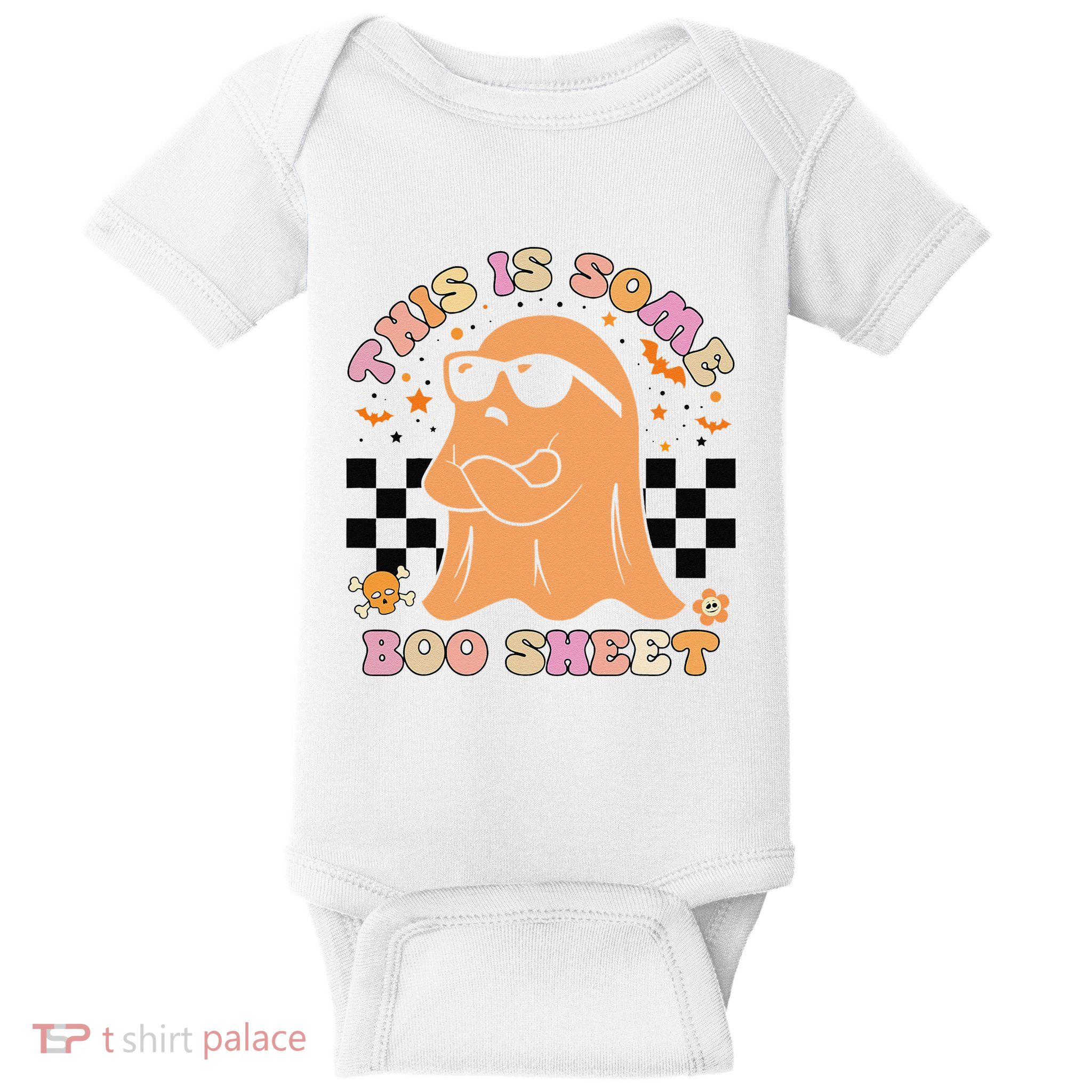 This Is Some Boo Sheet Ghost Retro Halloween Funny Halloween Baby Bodysuit