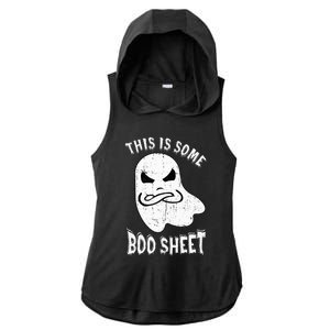 This Is Some Boo Sheet Halloween Ghost Funny Ladies PosiCharge Tri-Blend Wicking Draft Hoodie Tank