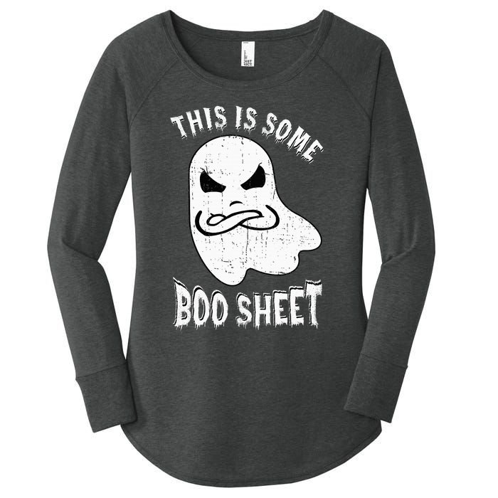 This Is Some Boo Sheet Halloween Ghost Funny Women's Perfect Tri Tunic Long Sleeve Shirt