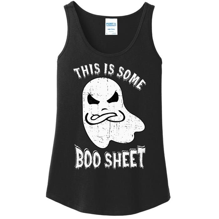 This Is Some Boo Sheet Halloween Ghost Funny Ladies Essential Tank