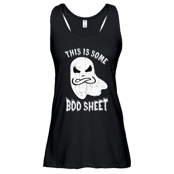 This Is Some Boo Sheet Halloween Ghost Funny Ladies Essential Flowy Tank