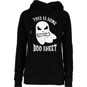 This Is Some Boo Sheet Halloween Ghost Funny Womens Funnel Neck Pullover Hood