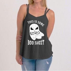 This Is Some Boo Sheet Halloween Ghost Funny Women's Strappy Tank