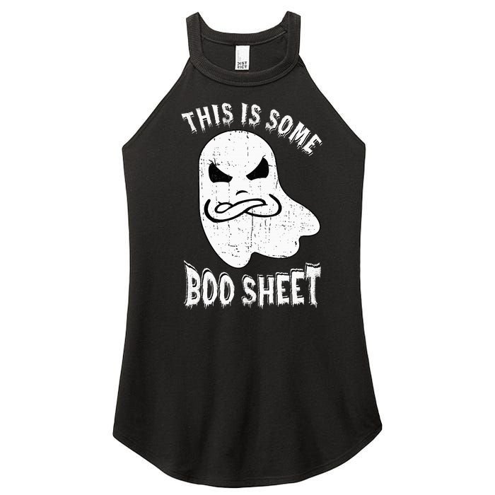 This Is Some Boo Sheet Halloween Ghost Funny Women's Perfect Tri Rocker Tank