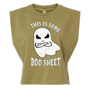 This Is Some Boo Sheet Halloween Ghost Funny Garment-Dyed Women's Muscle Tee