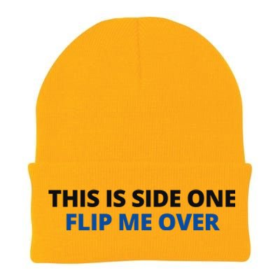 This Is Side One Flip Me Over Knit Cap Winter Beanie