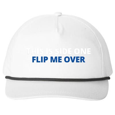 This Is Side One Flip Me Over Snapback Five-Panel Rope Hat