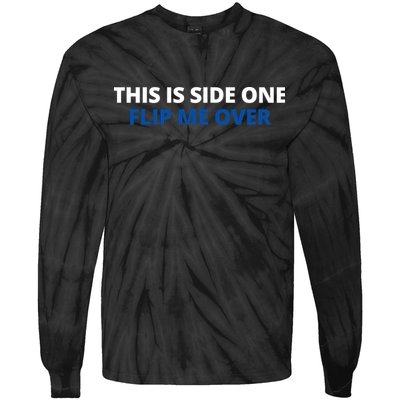 This Is Side One Flip Me Over Tie-Dye Long Sleeve Shirt