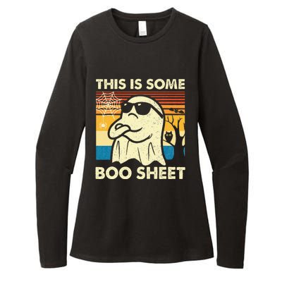 This Is Some Boo Sheet Ghost Retro Halloween Womens CVC Long Sleeve Shirt