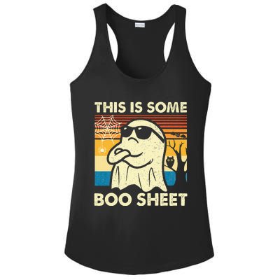 This Is Some Boo Sheet Ghost Retro Halloween Ladies PosiCharge Competitor Racerback Tank