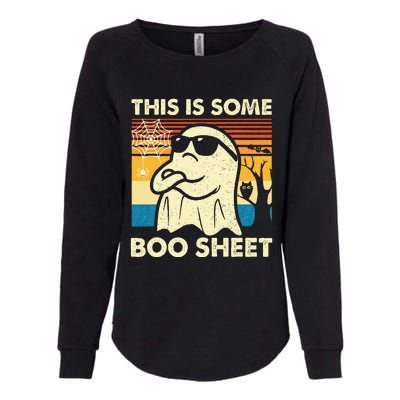 This Is Some Boo Sheet Ghost Retro Halloween Womens California Wash Sweatshirt