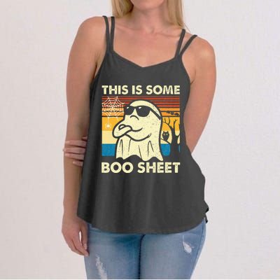 This Is Some Boo Sheet Ghost Retro Halloween Women's Strappy Tank