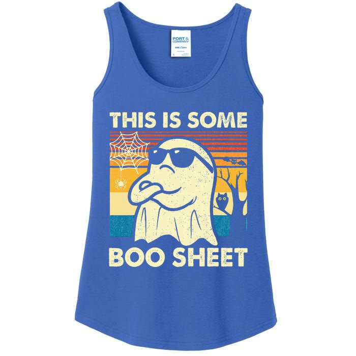 This Is Some Boo Sheet Ghost Retro Halloween Ladies Essential Tank