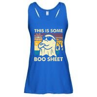 This Is Some Boo Sheet Ghost Retro Halloween Ladies Essential Flowy Tank