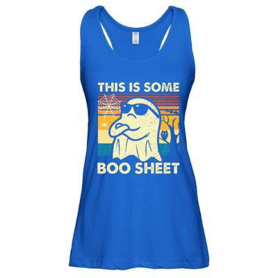 This Is Some Boo Sheet Ghost Retro Halloween Ladies Essential Flowy Tank