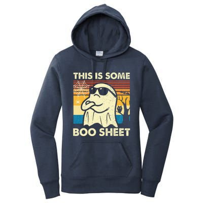 This Is Some Boo Sheet Ghost Retro Halloween Women's Pullover Hoodie