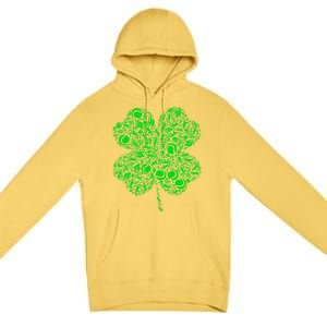 Tennis Irish Shamrock Green Lucky Clover Gift St Patrick's Day Meaningful Gift Premium Pullover Hoodie