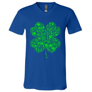 Tennis Irish Shamrock Green Lucky Clover Gift St Patrick's Day Meaningful Gift V-Neck T-Shirt