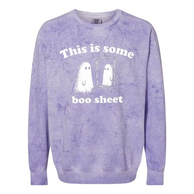 This Is Some Boo Sheet Halloween Colorblast Crewneck Sweatshirt