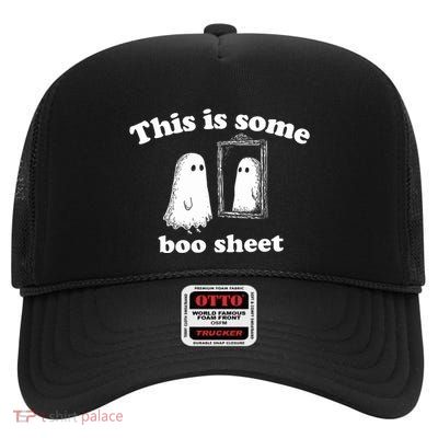 This Is Some Boo Sheet Halloween High Crown Mesh Back Trucker Hat