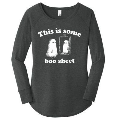 This Is Some Boo Sheet Halloween Women's Perfect Tri Tunic Long Sleeve Shirt