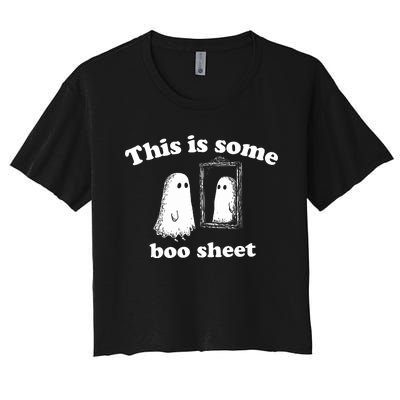 This Is Some Boo Sheet Halloween Women's Crop Top Tee