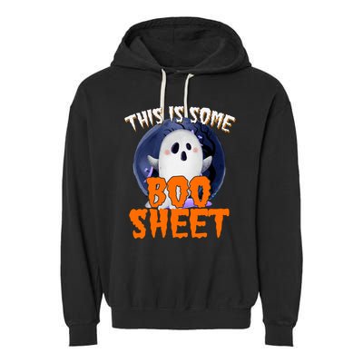 This Is Some Boo Sheet Funny Halloween Ghost Garment-Dyed Fleece Hoodie