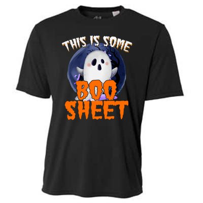 This Is Some Boo Sheet Funny Halloween Ghost Cooling Performance Crew T-Shirt