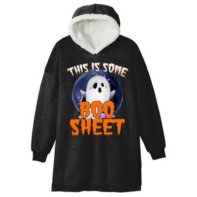 This Is Some Boo Sheet Funny Halloween Ghost Hooded Wearable Blanket