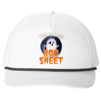 This Is Some Boo Sheet Funny Halloween Ghost Snapback Five-Panel Rope Hat