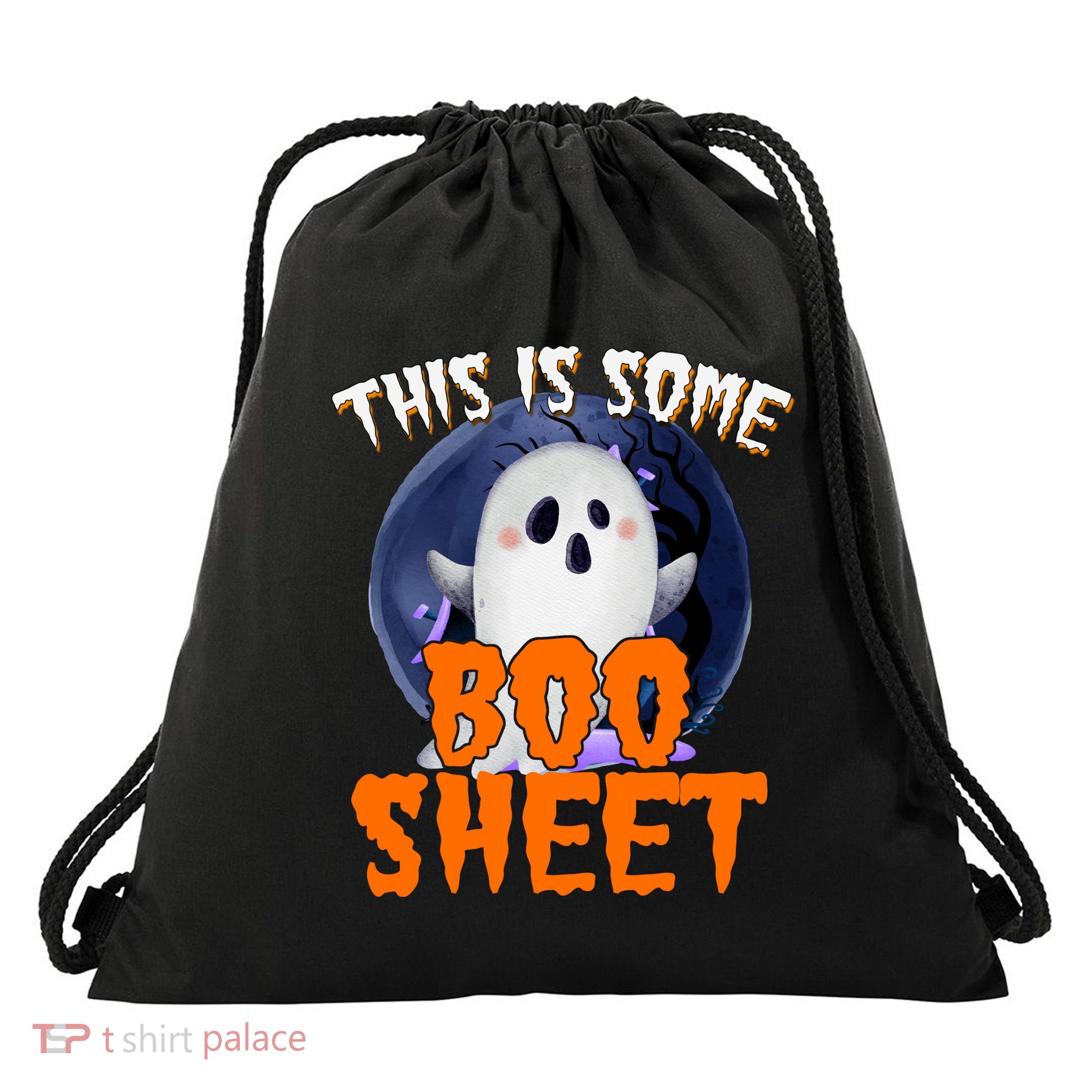 This Is Some Boo Sheet Funny Halloween Ghost Drawstring Bag