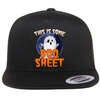 This Is Some Boo Sheet Funny Halloween Ghost Flat Bill Trucker Hat