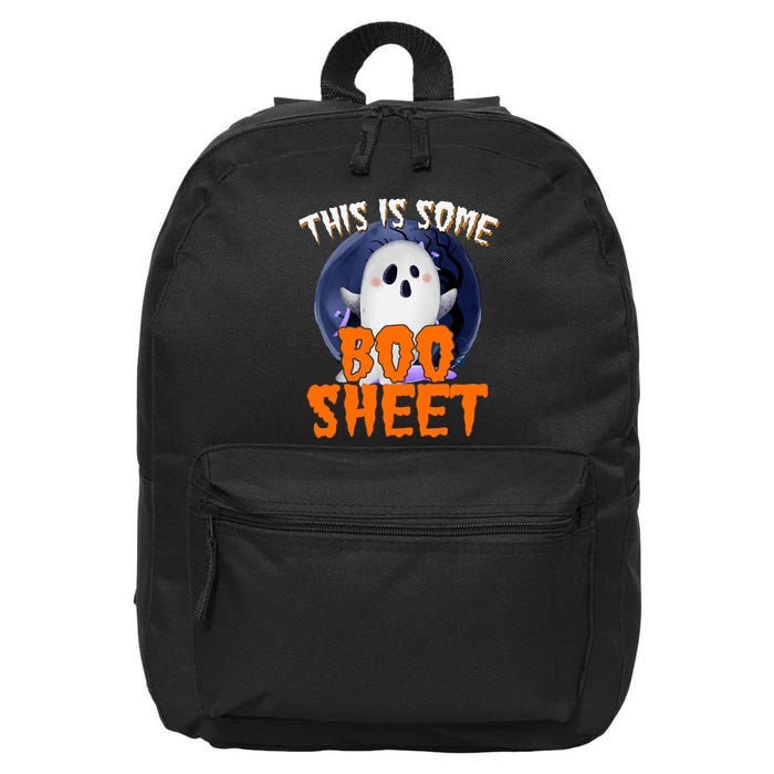 This Is Some Boo Sheet Funny Halloween Ghost 16 in Basic Backpack